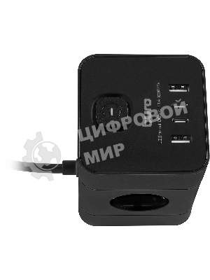 Сетевой удлинитель Buro BU-PTE4.1UC-B 1.5 м (4 розетки) черный (пакет ПЭ)