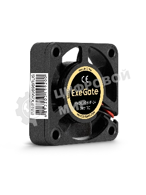 Вентилятор 24В DC ExeGate EX04010B2P-24 (40x40x10 мм, 2-Ball (двойной шарикоподшипник), 2pin, 7500RPM, 30dBa)
