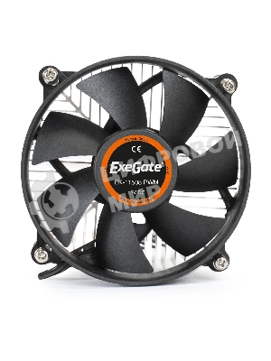 Кулер для процессора ExeGate EK-11508.PWM серебристый/черный, 90 мм, алюминий, 2600 об/мин, 23.5 дБ, 4 pin, 75 Вт, 60 мм
