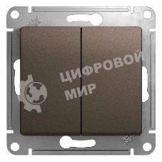 Механизм выключателя 2-кл. СП GLOSSA 10А IP20 10AX шоколад SchE GSL000851