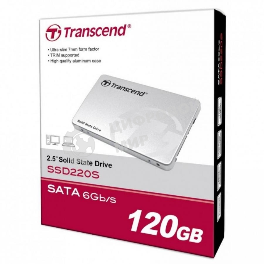Накопитель SSD Transcend SATA III 120Gb TS120GSSD220S 2.5