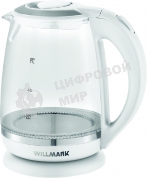 Чайник электрический Willmark WEK-2005G (2.0л, пов. на 360 град., LED-подсв., корп. из стекла, 2200В
