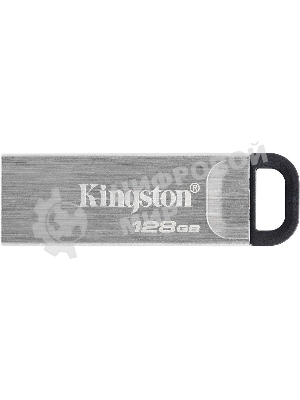 Флешка USB Kingston DataTraveler KYSON (DTKN/128 Gb), 128Gb, USB 3.2 Gen 1, R/W 200/60, серебристый/черный