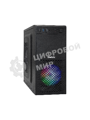 Компьютерный корпус Minitower ExeGate mEVO-7807-XP400 (mATX, БП XP400 с вент. 12см, 1*USB+1*USB 3.0, черный, 1 вент. 12см с RGb подсветкой)