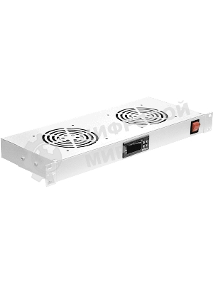 Модуль вентиляторный NTSS (NTSS-FAN2/19T) 2 вент. с термостатом с контроллером серый (упак.:1шт)