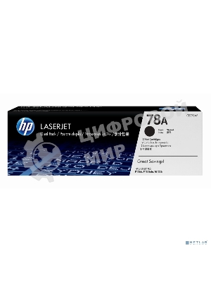 Картридж лазерный двойная упаковка HP CE278AF/CE278AD черный для LJ 1566/1606dn/1536dnf (2 х 2100 стр)