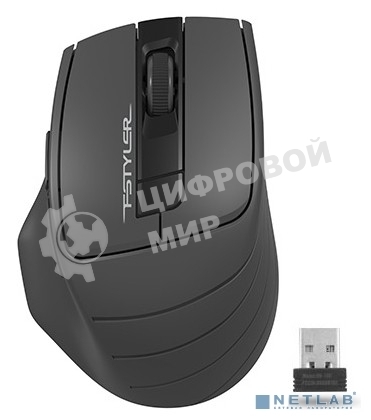 Мышь беспроводная A4Tech Fstyler FG30S серый, 2000 dpi, радиоканал, USB, кнопки - 6
