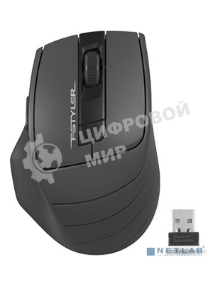 Мышь беспроводная A4Tech Fstyler FG30S серый, 2000 dpi, радиоканал, USB, кнопки - 6
