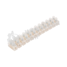 Клеммная колодка винтовая Rexant KВ-12 (4-12 мм²), ток 16 A, полиэтилен белый (ЗВИ), индивидуальная упаковка, 1 шт.