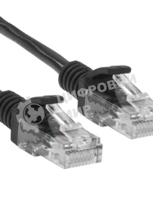 Патч-корд CCA light UTP Гарнизон PC-UTP-5e-0.5-BK cat.5e, 0.5м, литой, многожильный черный