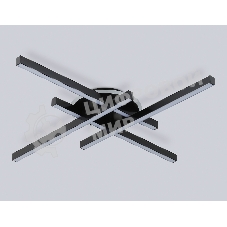 Потолочный светодиодный светильник Ambrella light FL6282 BK черный 58W 3000K-6400K 700*700*85 (ПДУ ИК)