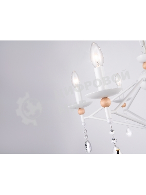 Светильник Ambrella light TR9596/6 WH белый E14/6 max 40W D660*880