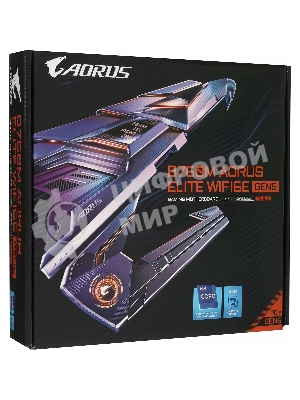 Материнская плата Gigabyte B760M AORUS ELITE WIFI6E GEN5, LGA1700, Intel B760, 4xDDR5, 4xSATA, 2xM.2 PCIe 4.0, 1xPCIe 5.0 x16, 1xPCIe 4.0 x4, 1xHDMI, 1xDisplayPort, 1x 2.5Gb LAN, 1xUSB 3.2 Gen2x2 Type-C, 1xUSB 3.2 Gen2 Type-A, 3xUSB 3.2 Gen1, 4xUSB 2.0, 2x3.5 мм, 7.1, microATX
