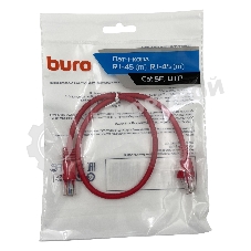 Патч-корд Buro cat.5e molded 0.5м красный RJ-45 (m)-RJ-45 (m)