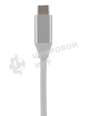 Кард-ридер Digma CR-С2501-S/серебристый/SD/TF/micro-SD/USB Type-C/алюминий