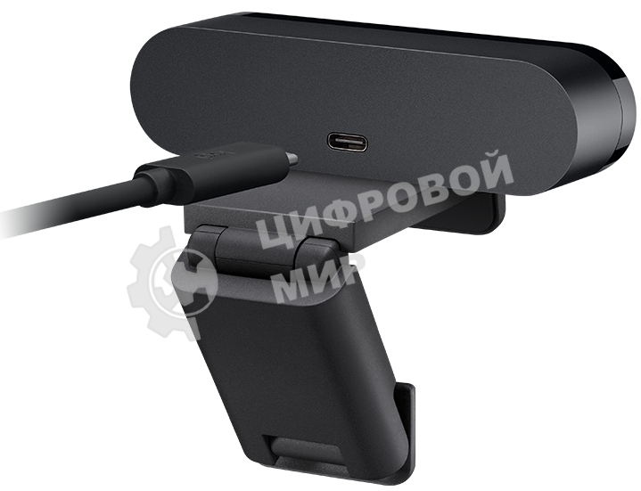 Веб-камера Logitech Brio 4K HDR 3840x2160, 30 кадр/с, USB Type-A, микрофон (2 шт, шумоподавление), автоматическая фокусировка, автоосвещение, HDR, шторка приватности, универсальное крепление