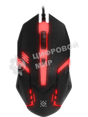 Комплект клавиатура+мышь Defender Glion C-123 проводной, USB, 1600 DPI, чёрный