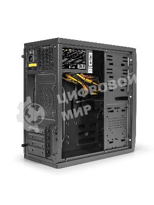 Компьютерный корпус Minitower ExeGate mEVO-7807-XP400 (mATX, БП XP400 с вент. 12см, 1*USB+1*USB 3.0, черный, 1 вент. 12см с RGb подсветкой)