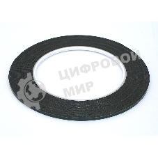 Скотч двусторонний черный вспененный с зеленой защитной лентой толщина 0.5мм ширина 3мм 10м