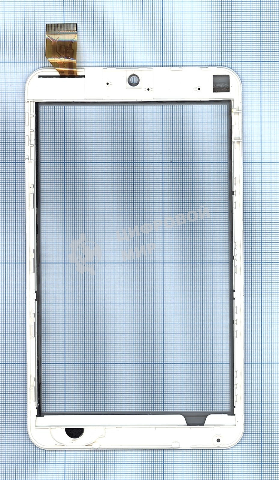 Сенсорное стекло (тачскрин) для Евросеть E-TAB 7.11, белое с рамкой