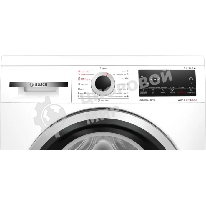 Стирально-сушильная машина Bosch WDS28460ME белый, загрузка фронтальная 8 кг, 1400 об/мин., класс: А