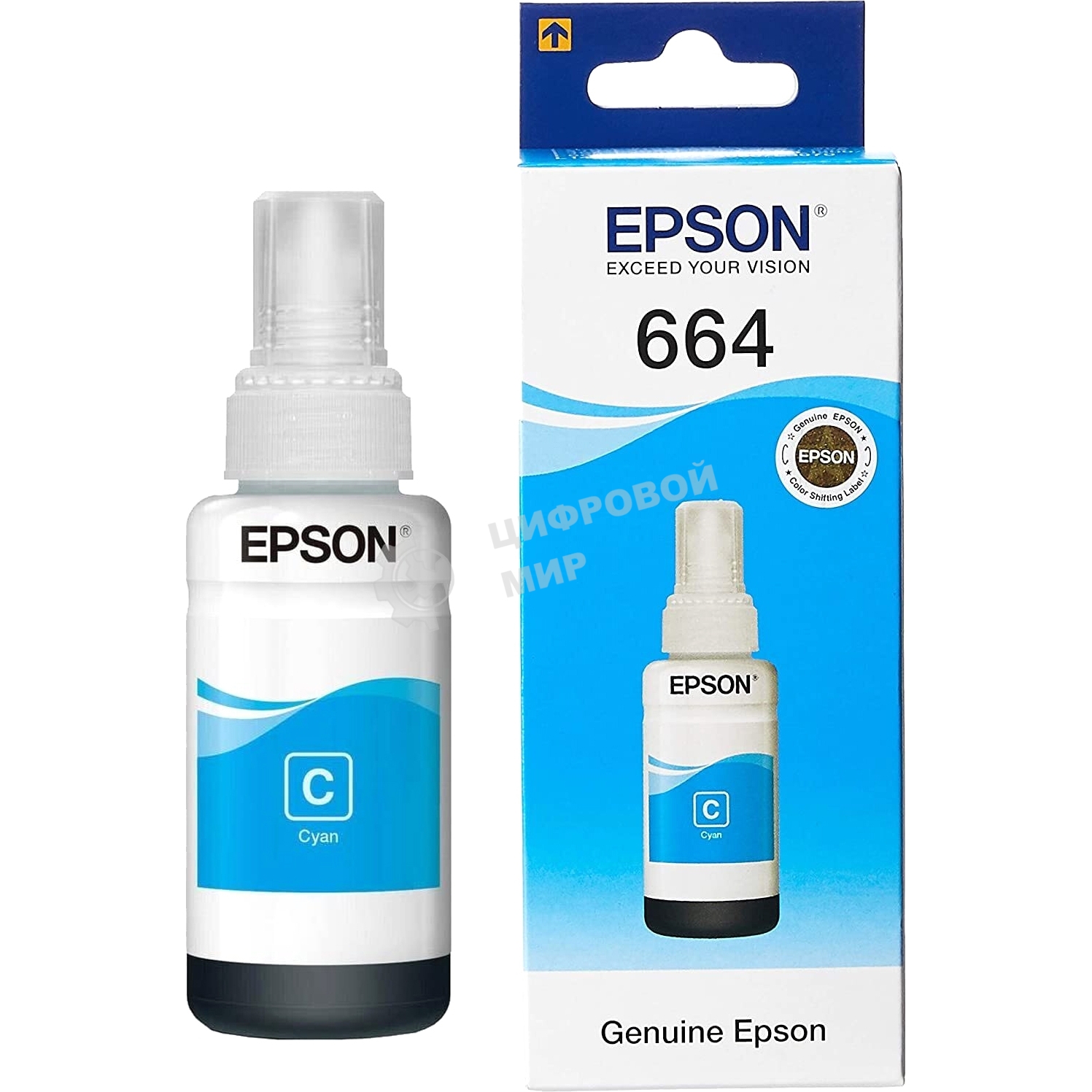 Чернила для Epson C13T66424A Epson L100 (cyan) 70 мл