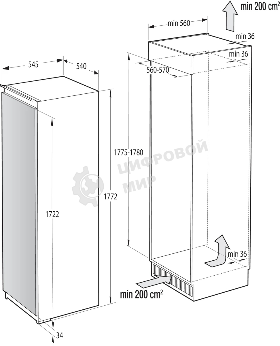 Встраиваемый морозильный шкаф Gorenje FNI4181E1