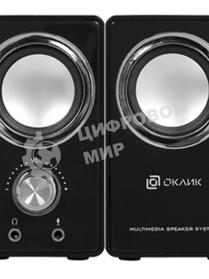 Акустическая система Oklick OK-116 2.0 черный 6Вт
