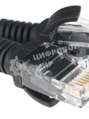 Патч-корд CCA light UTP Гарнизон PC-UTP-5e-0.5-BK cat.5e, 0.5м, литой, многожильный черный
