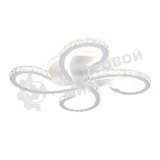 Потолочный светодиодный светильник Ambrella light FA1702/4 WH/CH белый/хром 121W 3000K-6400K 560*560*90 (ПДУ РАДИО 2.4G)