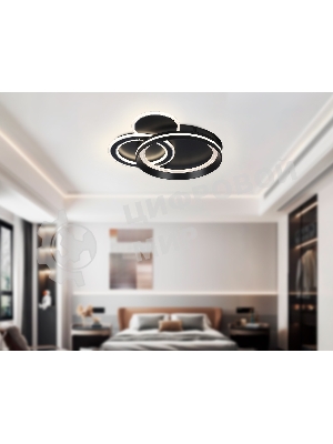 Светильник Ambrella light FA8515/3 BK черный 143W 3000K-6400K 500*500*80 (ПДУ РАДИО 2.4G)