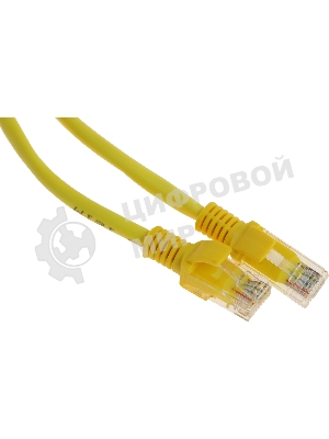 Патч-корд UTP Cablexpert cat.5e, 1.5м, литой, многожильный, желтый