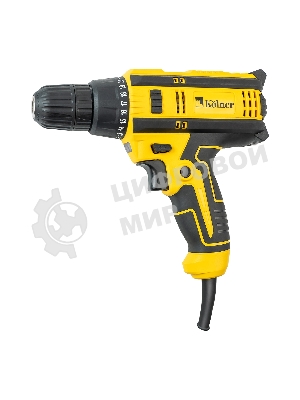 Дрель ударная электрическая Kolner KED 300V 300 Вт, 0- 800 об/мин, быстрозажимной двухмуфтовый патрон 0,8-10 мм, максимальный крутящий момент 14Нм, число ступеней крутящего момента 20+1