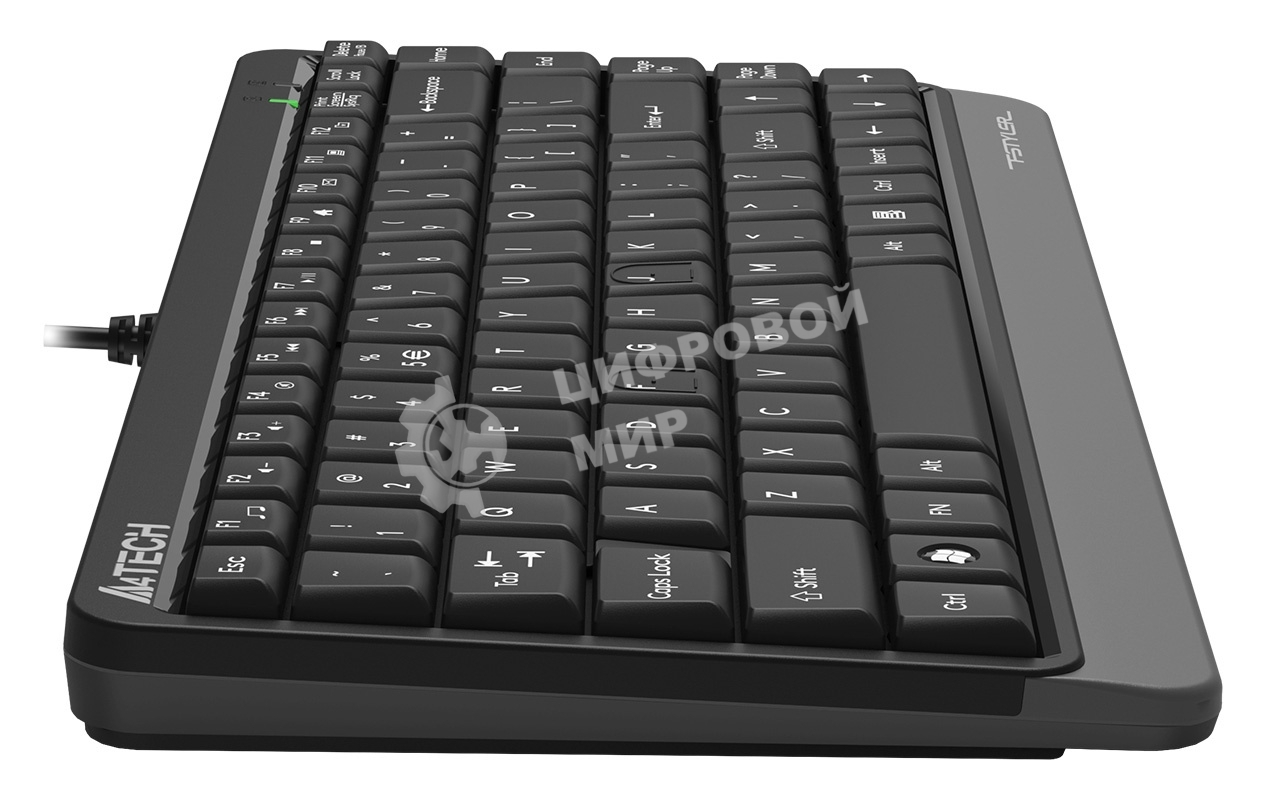 Клавиатура проводная A4Tech Fstyler FKS11, USB, черный/серый