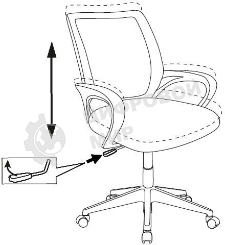 Кресло детское Бюрократ BuroKIDS 1 W мультиколор луна розовая крестов. пластик пластик белый