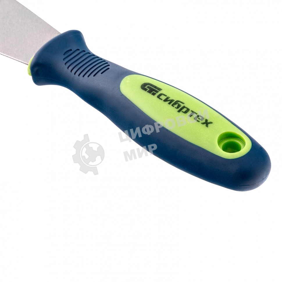 Шпательная лопатка из нержавеющей стали Сибртех, 40 мм, двухкомпонентная рукоятка