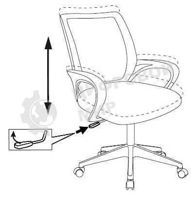 Кресло компьютерное Бюрократ CH-695NLT/BLACK спинка сетка черный TW-01, сиденье черный TW-11