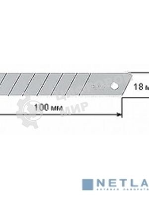 Лезвия для канцелярского ножа OLFA OL-LB-50B 18мм, 50 шт. в боксе