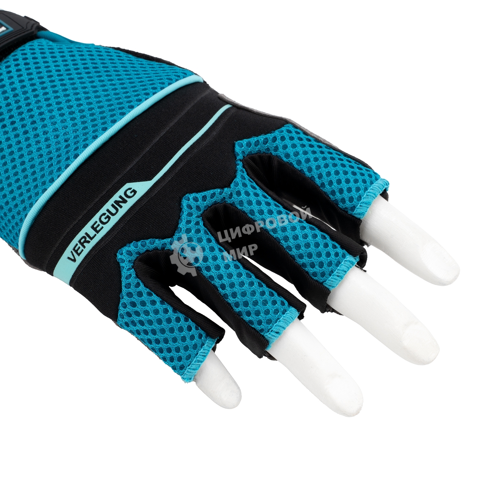 Перчатки комбинированные облегченные Gross открытые пальцы, AKTIV, размер М (8)