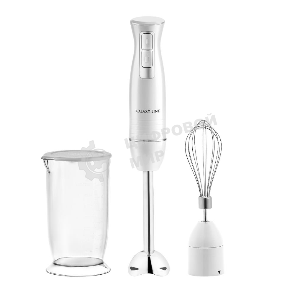 Блендер Galaxy Line GL 2144, белый, погружной, 1000 Вт, 17 000 об/мин, 2 скорости
