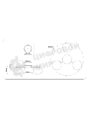 Светильник Ambrella light LH12006/3 BK/GD/SM черный/золото/дымчатый 18W 3000K D640*170