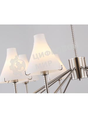 Люстра Ambrella light LH57125/8 SN/FR никель/белый матовый E14/8 max 40W D800*650