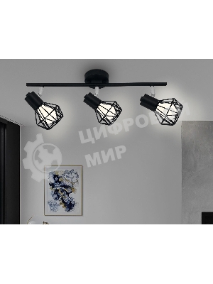Светильник Ambrella light TR8622/3 BK/CH черный/хром E27*3 max 40W 460*91*175