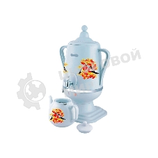 Самовар Добрыня DO-433(4,0л.) Снегирь на белом бел/кер.з x4