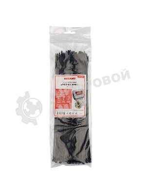 Хомут-стяжкa нейлоновая с тройным замком Rexant 300x3,6 мм, черная, упаковка 100 шт.