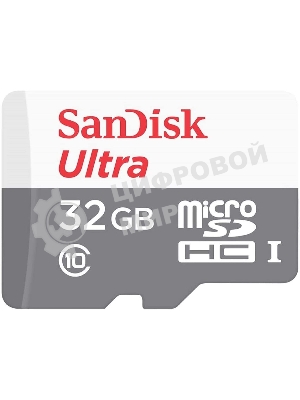 Флеш карта microSD 32GB SanDisk microSDHC Class 10 Ultra (SD адаптер) UHS-I 100MB/s