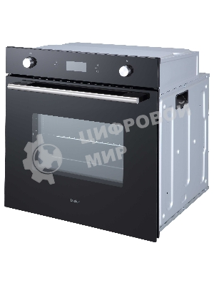 Духовой шкаф встраиваемый полноразмерный Evelux EO 650 PB, 60 см, 9 режимов, 70л, черное стекло