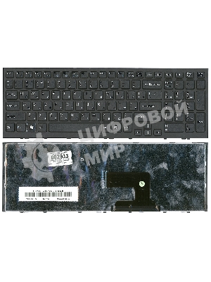Клавиатура для ноутбука Sony Vaio VPC-EH VPCEH черная с черной рамкой