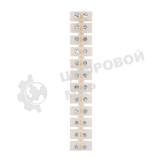 Клеммная колодка винтовая Rexant KВ-12 (4-12 мм²), ток 16 A, полиэтилен белый (ЗВИ), индивидуальная упаковка, 1 шт.