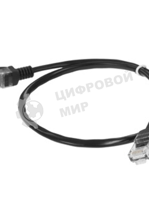Патч-корд CCA light UTP Гарнизон PC-UTP-5e-0.5-BK cat.5e, 0.5м, литой, многожильный черный